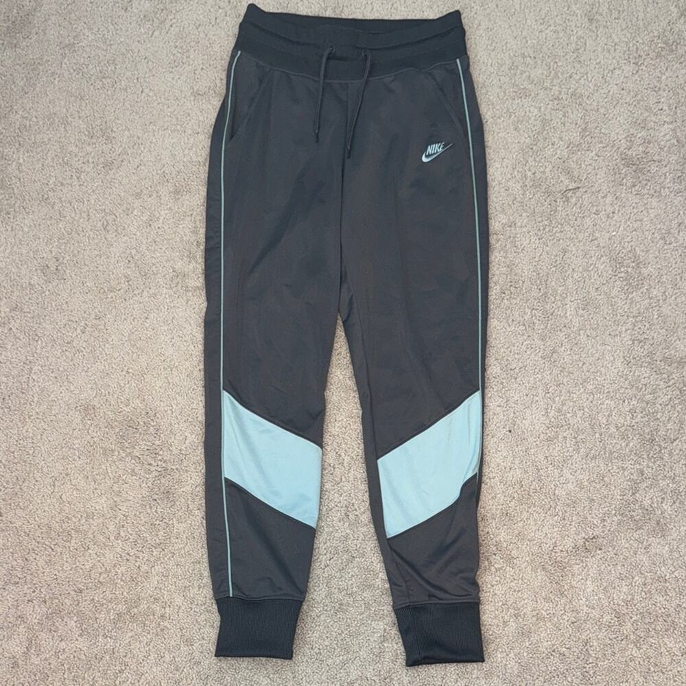 Nike Sportswear Heritage Track Pants Gray Blue Windrunner Joggers Women's Small